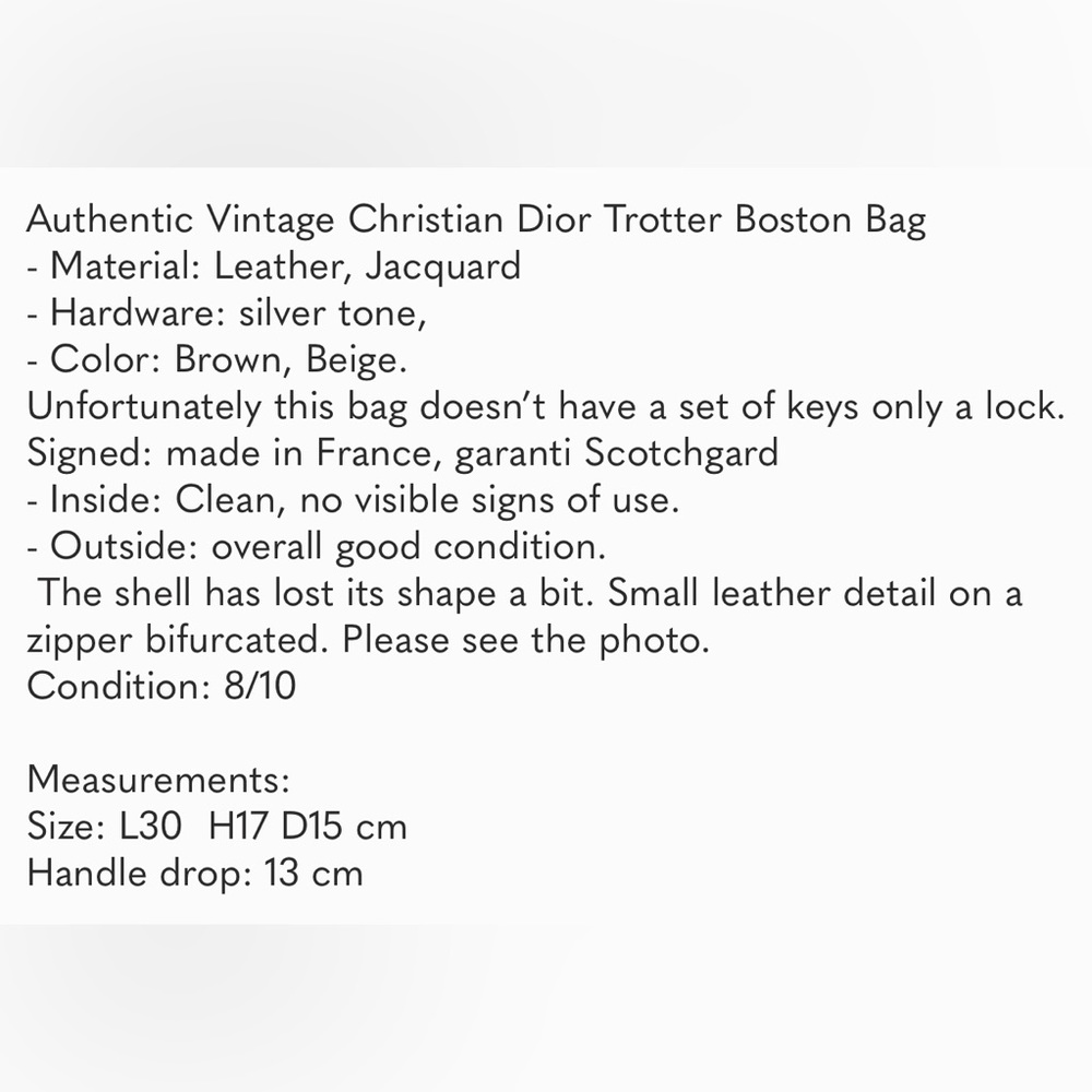 Vintage Christian Dior Trotter tote bag from 70s - Picture 12 of 12